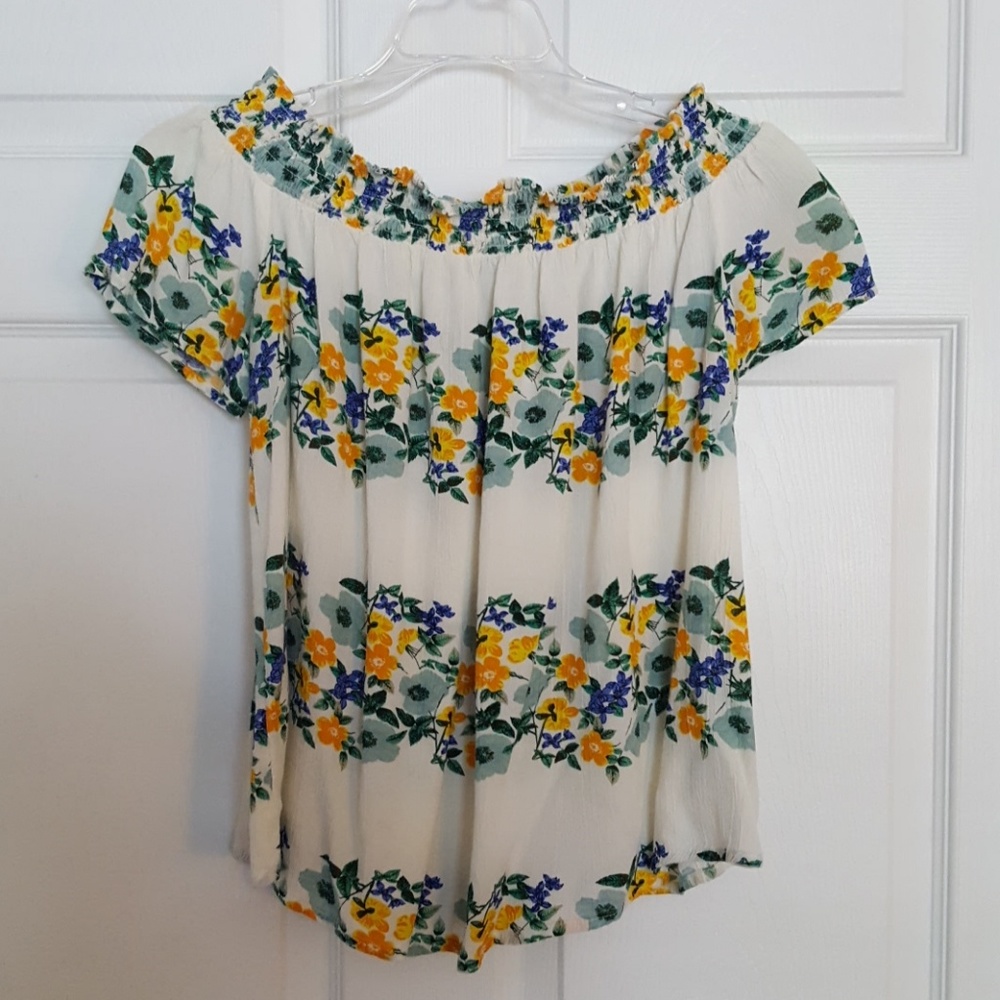 Floral off shoulder top